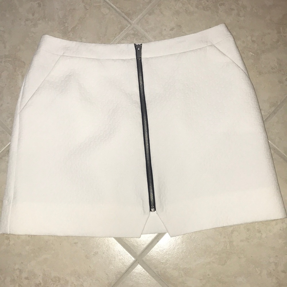 White mini skirt